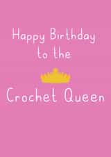crochet queen Birthday Card 21860 created by SP Designs