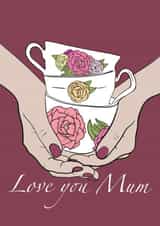 cup mugs Mothers Day Card 47153 created by Rachel Vass