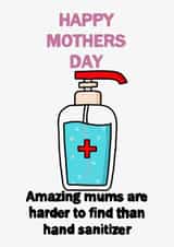 handsanitiser funny Mothers Day Card 48204 created by Bex designs
