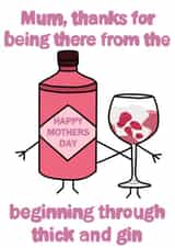 pink gin Mothers Day Card 48205 created by Bex designs