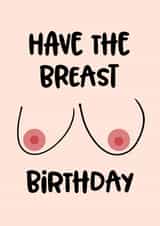 breast pun Birthday Card 20550 created by Superlush Cards