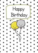 polka dots balloons Birthday Card 47310 created by Dominic Clay