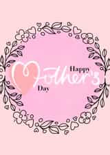 wreath floral Mothers Day Card 43815 created by Rosie Barrett