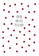 one hell of a lady ladybug Love & Friendship Card 21901 created by We Are Established 