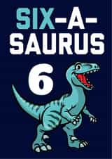 dinosaur six Birthday Card 21649 created by Evezee