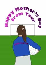 Football Girl Mothers Day Card 40487 created by Beth & Tom