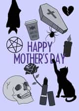 emo goth Mothers Day Card 13425 created by Dark Finch