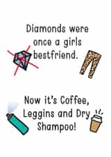 diamonds girl Love & Friendship Card 21907 created by Jake de Carteret