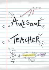 Thank you Teacher Notepad card created by Maria Joanne Designs