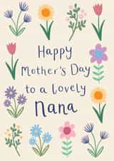 Cute Mothers Day - Nana - Happy Mother's Day To A Lovely Nana created by Sarah Catherine