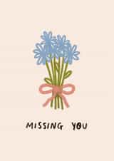 "Missing You" Cute Floral Card created by EilidhIllustrates