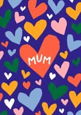 contemporary hearts Mothers Day Card 18615 created by Jive Prints