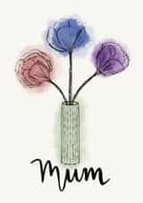 flowers calligraphy Mothers Day Card 13911 created by Michelle Youngs