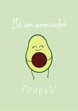 avocado food baby Thank You Card 10343 created by Made Mint Designs