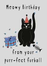 meow cat Birthday Card 16143 created by Creative Gemz