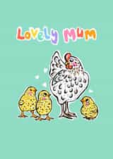 mum chicken Mothers Day Card 41468 created by Pink Pea