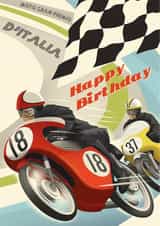 motorcyle motorcycle racing Birthday Card 8823 created by Groves Design