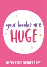 Your boobs Mothers Day Card 38195 created by Beehive Design