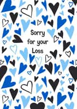 Sorry for you Loss Blue Hearts Sympathy card created by Dale Simpson