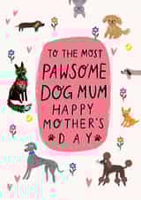 dog mum furry friends Mothers Day Card 48326 created by Rumbambar