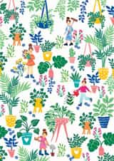 Cute plant lover card for a friend created by Zoe May Designs