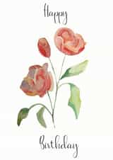 Happy Birthday floral card created by Katie May Designs