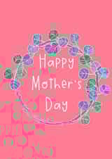 contemporary wreath Mothers Day Card 21470 created by HundredPigeons