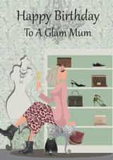 glam glamorous Birthday Card 21940 created by Gem Cards