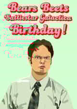 Dwight Schrute The office Birthday Card 21131 created by Alexa Makes Cards