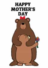 HAPPY MOTHER'S DAY BEAR CARD created by CARDTOON