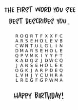 arsehole rude Birthday Card 20884 created by @annaelizabethdesigns