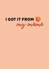 bum peachy Mothers Day Card 48371 created by SNOGO