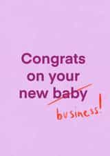 congrats business New Baby Card 14299 created by The Enthusiast