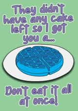 rude blue waffle Birthday Card 21077 created by Comic Cards