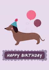 balloons party hat Birthday Card 21776 created by Little Mint Prints