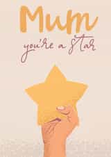 star hand Mothers Day Card 33818 created by Family Designs