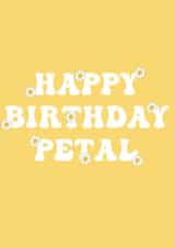 petal nickname Birthday Card 21890 created by Charlotte Webb