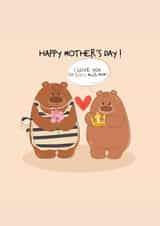 beary pun Mothers Day Card 47353 created by CreateDesigns by Shaista Parveen