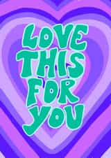 groovy hearts Congratulations Card 21962 created by Jellie Store