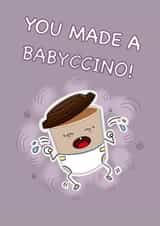 New Baby Babyccino card created by Maria Joanne Designs