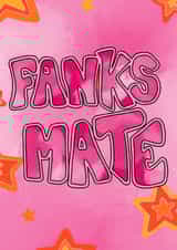 fanks thanks Thank You Card 48427 created by Jellie Store