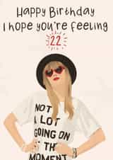 Taylor Swift 22 Birthday Card created by Pink Sky Studios