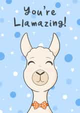 Cute llama card for him created by The Laughing Sloth