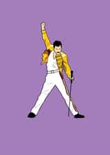 Freddie Mercury celebration card created by MisFitzPrints