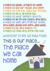 Cute Felt Poem New Home Card - House - This Is Our Place The Place We Call Home created by Presents Felt