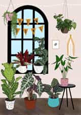 Pretty New Home Card - House Plants - New Home created by Alexa Makes Cards