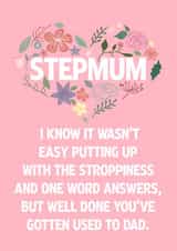 Stepmum  stepmother Mothers Day Card 21628 created by Ellie-May Cocks