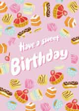 cake afternoon tea Birthday Card 18839 created by Amy Kelly