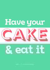 modern cake Birthday Card 11890 created by Whaley Nice Designs