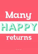 happy returns Birthday Card 11891 created by Whaley Nice Designs